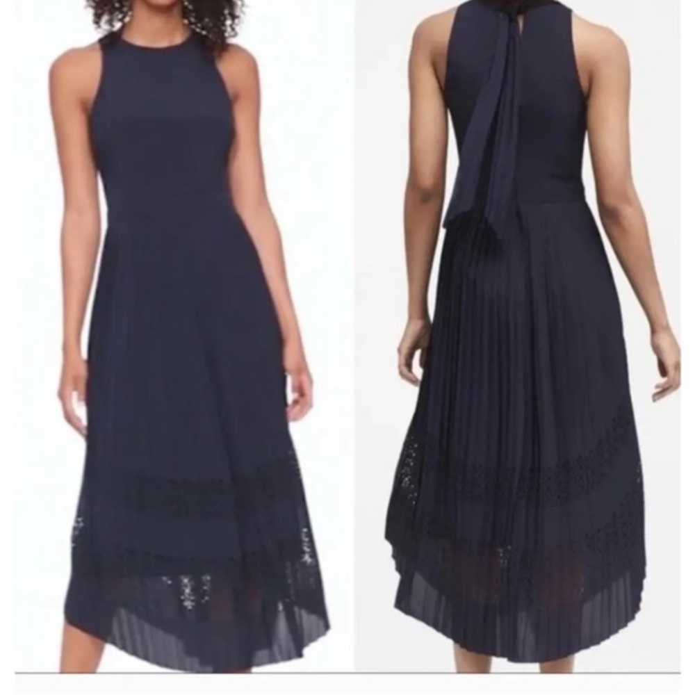 Banana Republic Navy midi dress